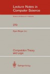 Computation Theory And Logic - Egon Börger