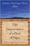 The Importance of a Piece of Paper - Jimmy Santiago Baca