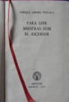 Para leer mientras sube el ascensor - Enrique Jardiel Poncela