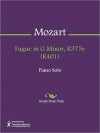 Fugue in G Minor, K375e (K401) - Wolfgang Amadeus Mozart