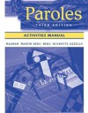 Paroles, Activity Manual - Sally Sieloff Magnan, Laurey Martin-Berg, William J. Berg