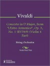 Concerto in D Major, from "L'Estro Armonico", Op. 3, No. 1 (RV549) (Violin 4 Part) - Antonio Lucio Vivaldi