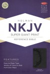 NKJV Super Giant Print Reference Bible, Charcoal LeatherTouch Indexed - Holman Bible Publisher