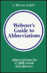 Webster's Guide To Abbreviations - Webster's