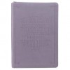 Purple Lux-Leather Journal W/ Zipper I Know the Plans - Christian Art Gifts