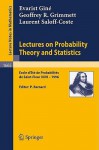 Lectures on Probability Theory and Statistics: Ecole D'Ete de Probabilites de Saint-Flour XXVI - 1996 - G. R. Grimmett, Geoffrey R. Grimmett, Laurent Saloff-Coste, Pierre Bernard