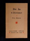 De la vitesse - Paul Morand