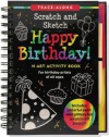 Happy Birthday! Scratch and Sketch Trace-Along: An Art Activity Book for Birthday Artists of All Ages [With Wooden Stylus] - Peter Pauper Press