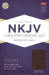 NKJV Large Print Personal Size Reference Bible, Brown Genuine Cowhide Indexed - Holman Bible Publisher