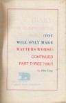 Diary: How to Improve the World (You will only make matters worse) Continued: Part Three (1967) - John Cage