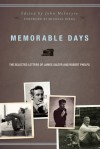 Memorable Days: The Selected Letters of James Salter and Robert Phelps - John McIntyre, Robert Phelps, James Salter, Michael Dirda