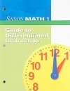 Saxon Math 1 Guide to Differentiated Instruction - Saxon Publishers