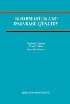 Information and Database Quality - Mario G Piattini, Coral Calero, Marcela F Genero