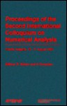 Proceedings of the International Colloquium on Numerical Analysis, Volume 2 Proceedings of the Second International Colloquium on Numerical Analysis - V. Covachev