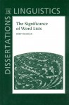 The Significance of Word Lists: Statistical Tests for Investigating Historical Connections Between Languages - Brett Kessler