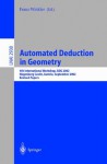 Automated Deduction in Geometry: 4th International Workshop, Adg 2002, Hagenberg Castle, Austria, September 4-6, 2002, Revised Papers - Franz Winkler