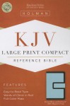 KJV Large Print Compact Reference Bible, Brown/Blue LeatherTouch with Magnetic Flap - Holman Bible Publisher