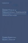 Essentials Of Behavioral Research: Methods And Data Analysis - Robert Rosenthal