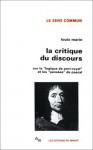 critique du discours: sur la "Logique de Port-Royal" et les "Pensées" de Pascal - Louis Marin