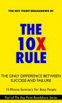 The 10X Rule: The Only Difference Between Success and Failure | 15-Minute Summary For Busy People - Grant Cardone, Key Point Breakdowns