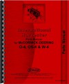 Mccormick Deering O4 Tractor Parts Manual - Jensales Ag Products