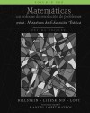 Matemáticas: Un enfoque de resolución de problemas para maestros de educación básica: Volumen uno, blanco y negro (Matematicas, blanco y negro) (Volume 1) (Spanish Edition) - Rick Billstein, Shlomo Libeskind, Johnny W Lott, Manuel López-Mateos