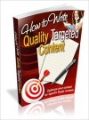 How to Write Quality Targeted Content - Lou Diamond