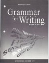 Holt McDougal Literature: Grammar for Writing Workbook Answer Key Grade 9 - MCDOUGAL LITTEL