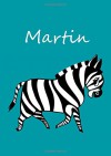 Malbuch / Notizbuch / Tagebuch - Martin: DIN A4 - blanko - Zebra - edition cumulus