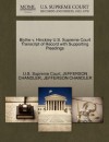 Blythe v. Hinckley U.S. Supreme Court Transcript of Record with Supporting Pleadings - JEFFERSON CHANDLER, U.S. Supreme Court