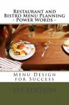 Restaurant and Bistro Menu Planning - Power Words - Stephen Ashley