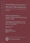 Recent Advances In Partial Differential Equations, Venice 1996: Proceedings Of A Conference In Honor Of The 70th Birthdays Of Peter D. Lax And Louis Nirenberg: June 10 14, 1996, Venice, Italy - Peter D. Lax