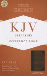 KJV Ultrathin Reference Bible, Classic Mahogany LeatherTouch Indexed - Holman Bible Publisher