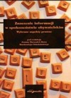 Znaczenie informacji w społeczeństwie obywatelskim. Wybrane aspekty prawne - Joanna Marszałek-Kawa, Bartłomiej Chludziński