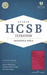 HCSB Ultrathin Reference Bible, Pink LeatherTouch Indexed - Holman Bible Publisher