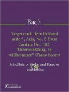 "Leget euch dem Heiland unter", Aria, No. 5 from Cantata No. 182: "Himmelskonig, sei willkommen" (Piano Score) - Johann Sebastian Bach