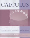 Student Solutions Manual to accompany Calculus Late Transcendentals Single Variable - Howard Anton, Stephen Davis, Irl Bivens