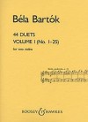 44 Duets - Volume I (No. 1-25) - Violin - BH Chamber Music - Bela Bartok