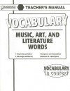 Music, Art, and Literature Words Teacher's Manual - Laurel Associates Inc.