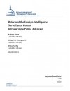 Reform of the Foreign Intelligence Surveillance Courts: Introducing a Public Advocate - Andrew Nolan, Richard M. Thompson II, Vivian S. Chu