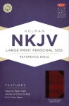 NKJV Large Print Personal Size Reference Bible, Classic Mahogany LeatherTouch - Holman Bible Publisher