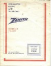 Zenith System 3 TV Operating Guide / Owners Manual - Zenith