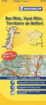 Michelin Map France: Bas-Rhin, Haut-Rhin, Territoire de Belfort 315 (Maps/Local (Michelin)) (English and French Edition) - Michelin