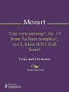 "Con certe persone", No. 13 from "La Finta Semplice", Act 2, K46a (K51) (Full Score) - Wolfgang Amadeus Mozart