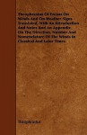 Theophrastus of Eresus on Winds and on Weather Signs - Translated, with an Introduction and Notes and an Appendix on the Direction, Number and Nomencl - Theophrastus