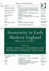 Anonymity in Early Modern England: 'What's in a Name?' - Janet Wright Starner, Barbara Howard Traister