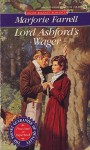 Lord Ashford's Wager (Signet Regency Romance, AE 8049) - Marjorie Farrell