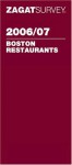 Zagat Survey 2006/07 Boston Restaurants - Zagat Survey