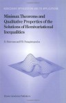 Minimax Theorems and Qualitative Properties of the Solutions of Hemivariational Inequalities (Nonconvex Optimization and Its Applications (closed)) - Dumitru Motreanu, Panagiotis D. Panagiotopoulos