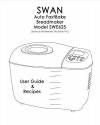 Swan Bread Machine Maker Instruction Manual & Recipes (Model: SB1010) - Swan